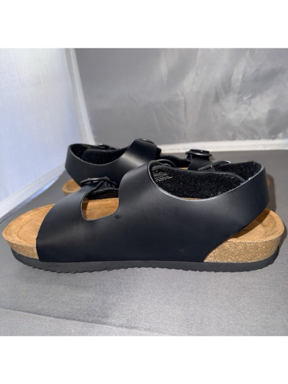 Eastland Women's Charlestown Leather Slide Sandals Black Size 6 - Picture 3 of 6